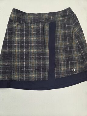 Foray Golf Skort Womens M Plaid Athletic Skirt Built In Shorts Preppy